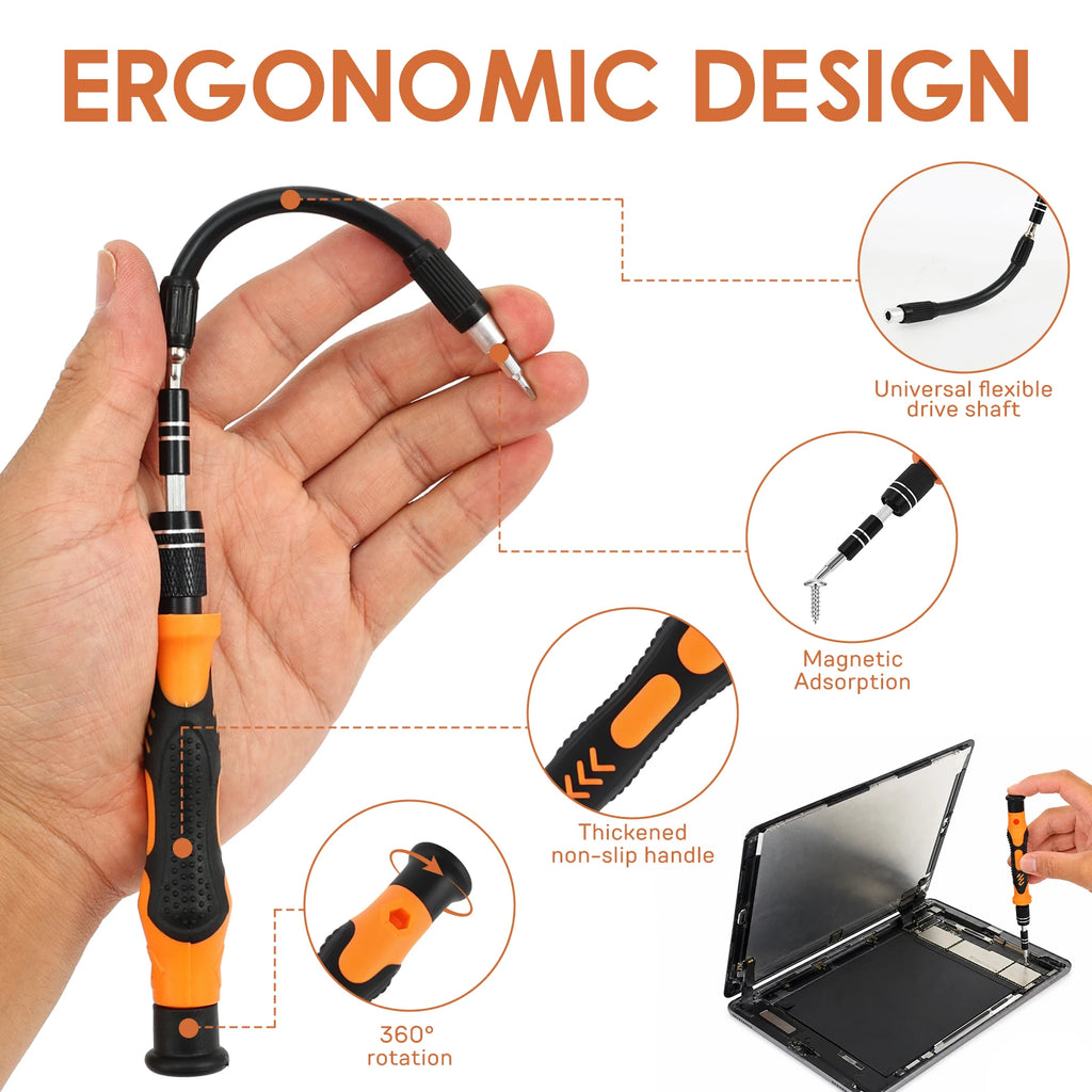 Precision Screwdriver Set 115 in 1 Magnetic Repair Tools Extension Flexible Shaft for Phone Switch Laptop Laptop Pc Case Zpaxo