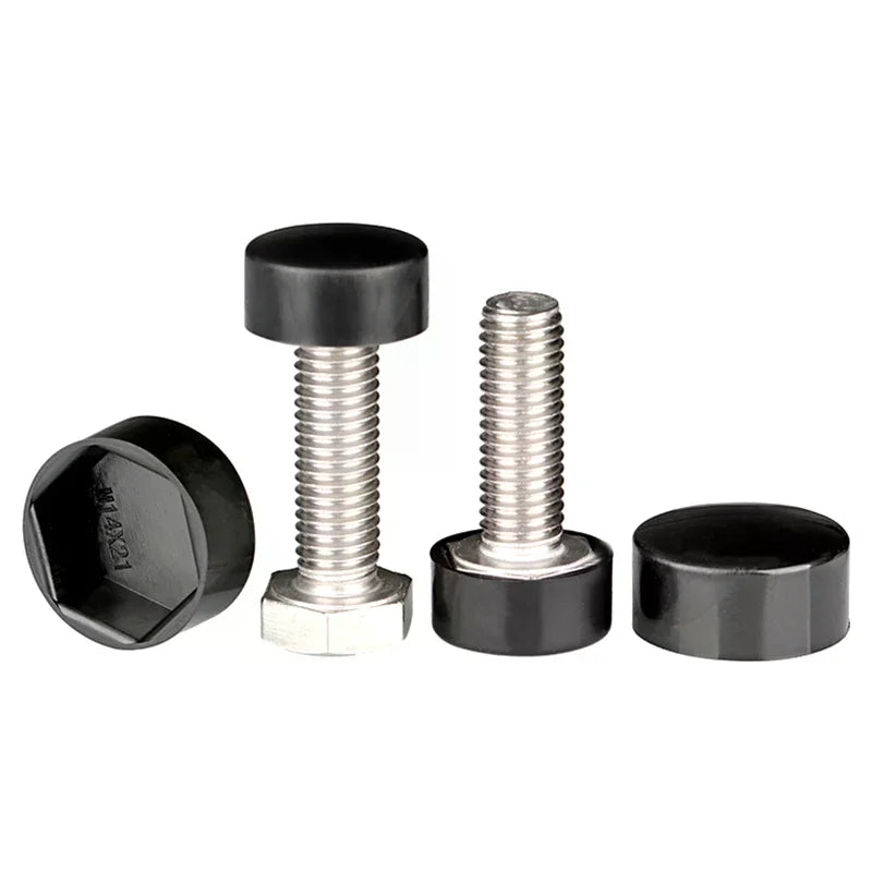 Hexagonal Nut Flat Head Plastic Protective Cap External Hexagonal Screw Low Head Decorative Cap Dust-Proof Cover Zpaxo