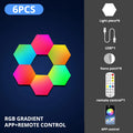 RGB APP Wall Lamp Control Smart LED Hexagonal Light Quantum Bluetooth Zpaxo 6PCS UK