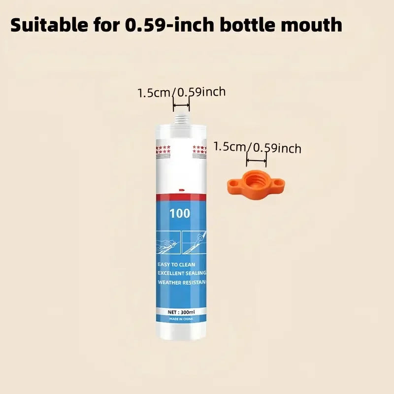 3-Pack Glue Bottle Sealing Caps – Durable Plastic Craft Caps