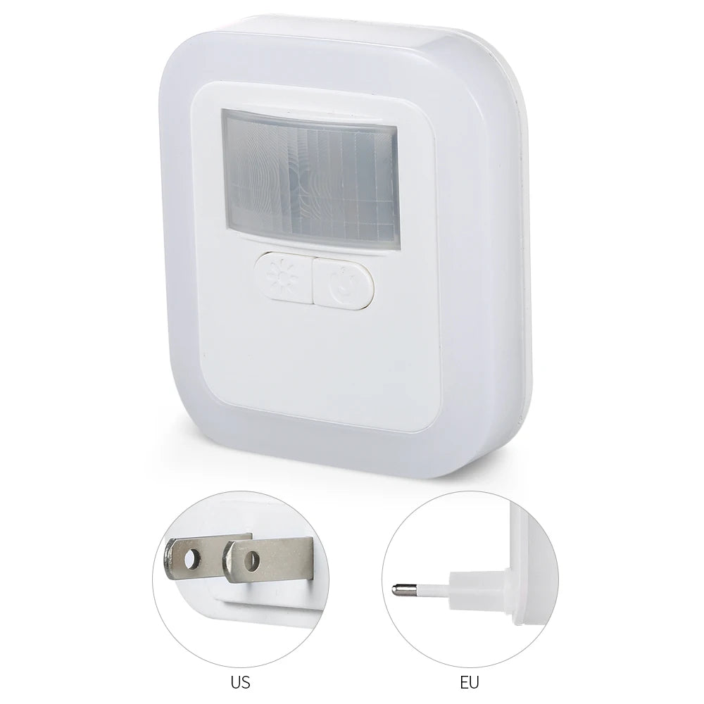 LED Lights Room LED Plug-in Motion Sensor Light Wall Night Lamp Lighting Time Adjustable for Living Room Bedroom Stairs Zpaxo