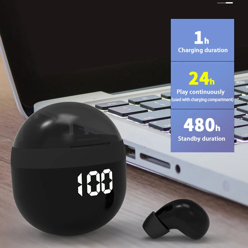 Invisible Headphones TWS Mini Earphones Wireless Bluetooth 5 3