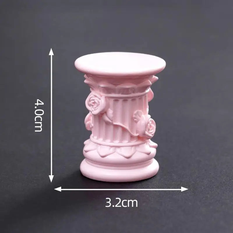 Roman Pillar Greek Column Figurine & Candlestick Pedestal Stand