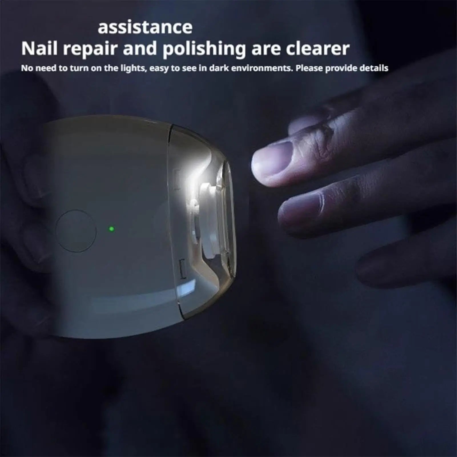Electric Nail Clipper 3 Speeds Manicure Tools with File Electric Nail Trimmer with Light for Home Salons Travel Daily Zpaxo