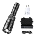 Rechargeable LED Tactical Flashlight – 5 Modes, Waterproof
