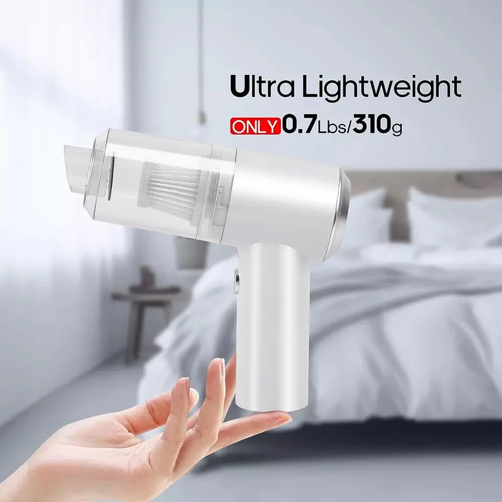 Mini Car Vacuum Cleaner Powerful Cleaning Machine Strong Suction Handheld High Power for Car Wireless Portable Home Appliance Zpaxo