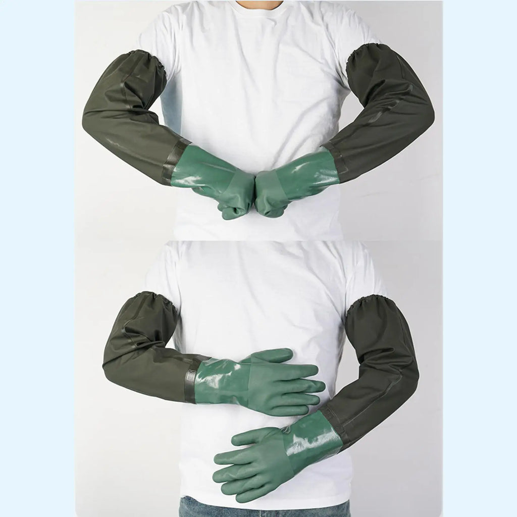 Long Rubber Cleaning Gloves – Waterproof Dishwashing & Garden Rubber Cleaning Gloves Zpaxo