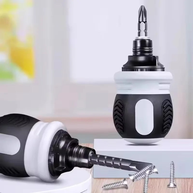 Short Shaped Ratchet Screwdriver Set Radish Head High Hardness Labor-Saving Multi-Functional Dual-Purpose Tool Zpaxo