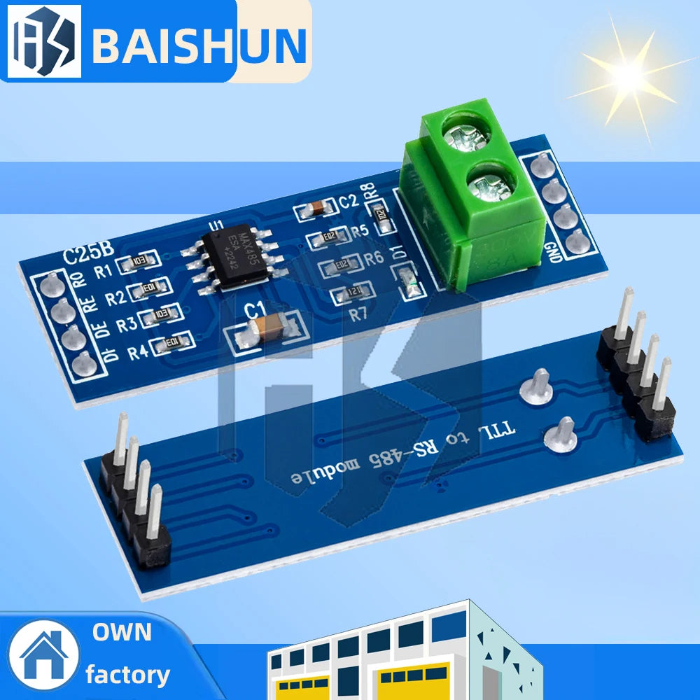 MAX485 Module RS-485 TTL to RS485 MAX485CSA Converter Module For Arduino Integrated Circuits Products Zpaxo 5PCS