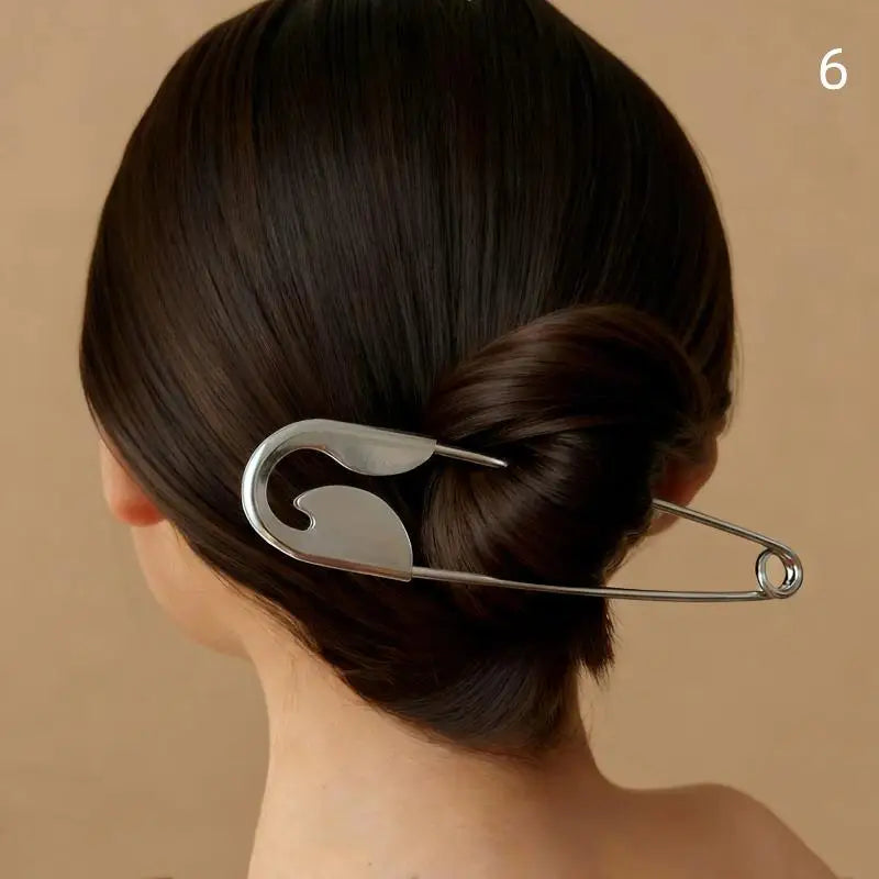 Giant Safety Pin Hair Clip Large Metal Clips Barrettes Women Girls Zpaxo 6