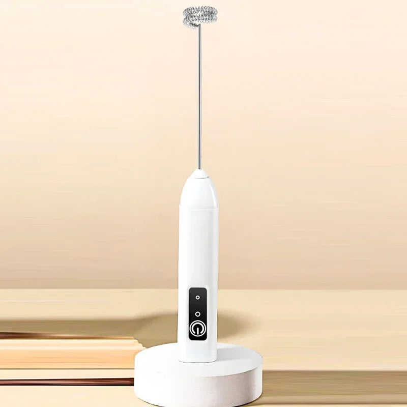 Electric Coffee Milk Frother Handheld Egg Beater Foamer Coffee Maker Electric Blender Mixer Mini Portable Blender Kitchen Tool Zpaxo white