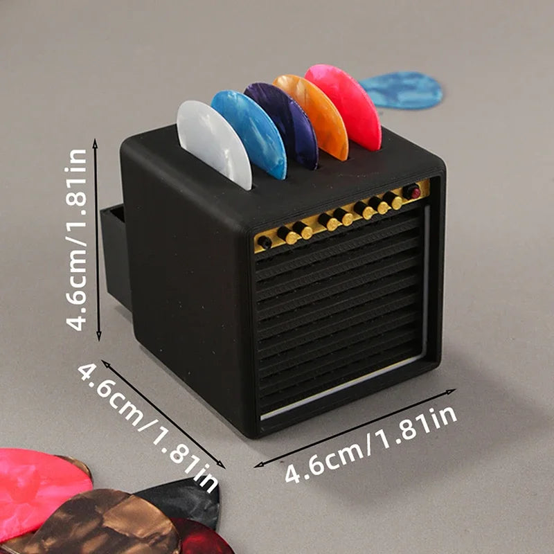 3D Printed Portable Guitar Pick Holder With Drawer Waterproof Dustproof Guitar Picks Organizer Picks Storage And Display Gifts Zpaxo