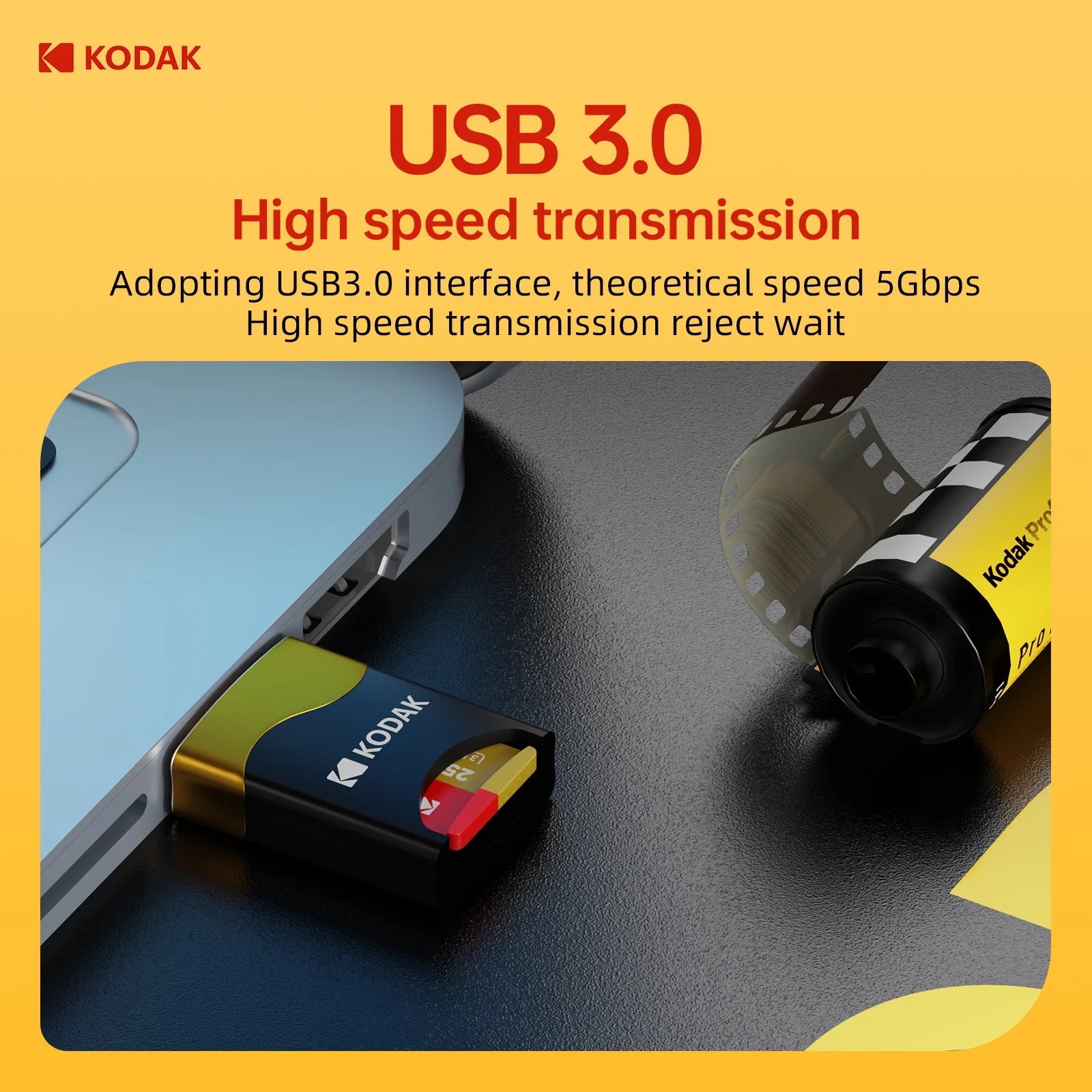 KODAK Type-C TF Mobile Card Reader USB 3.1 Type-C Laptop Multi functional OTG Card Reader Suitable for Laptop& Phone Zpaxo