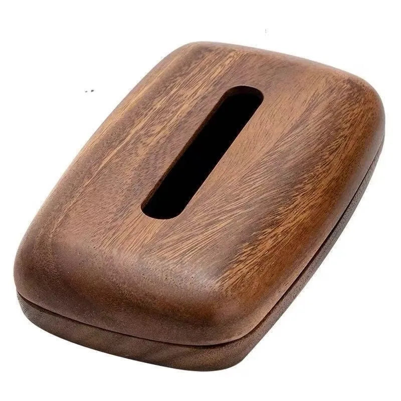 Chinese-Style Solid Wood Tissue Holder – Walnut Tabletop Box Wood Tissue Box Holder Zpaxo