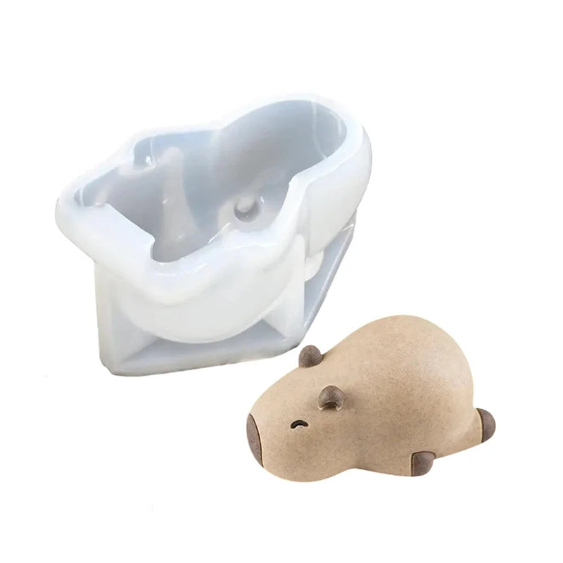 3D Animal Cat Seal Kapibala Silicone Mold DIY Mousse Cake Jelly