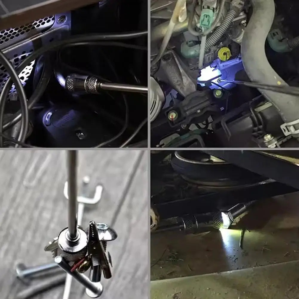 Telescopic Magnetic Pickup Tool with LED Light | Extendable Rod Magnetic Pickup Tool Zpaxo