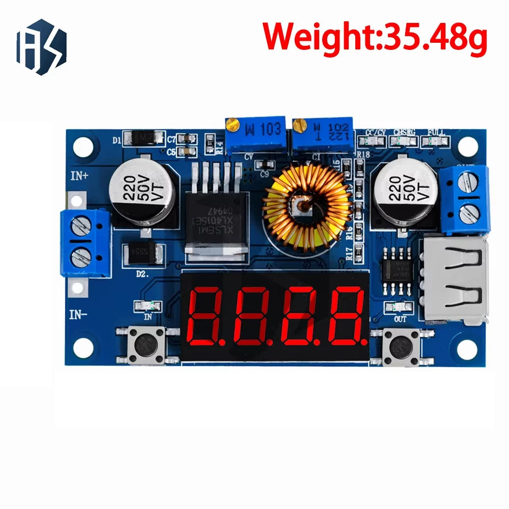 5A 75W CC/CV Adjustable Buck Module – BAISHUN USB Volt-Ammeter LED Driver DC Power Supply 1PC Zpaxo