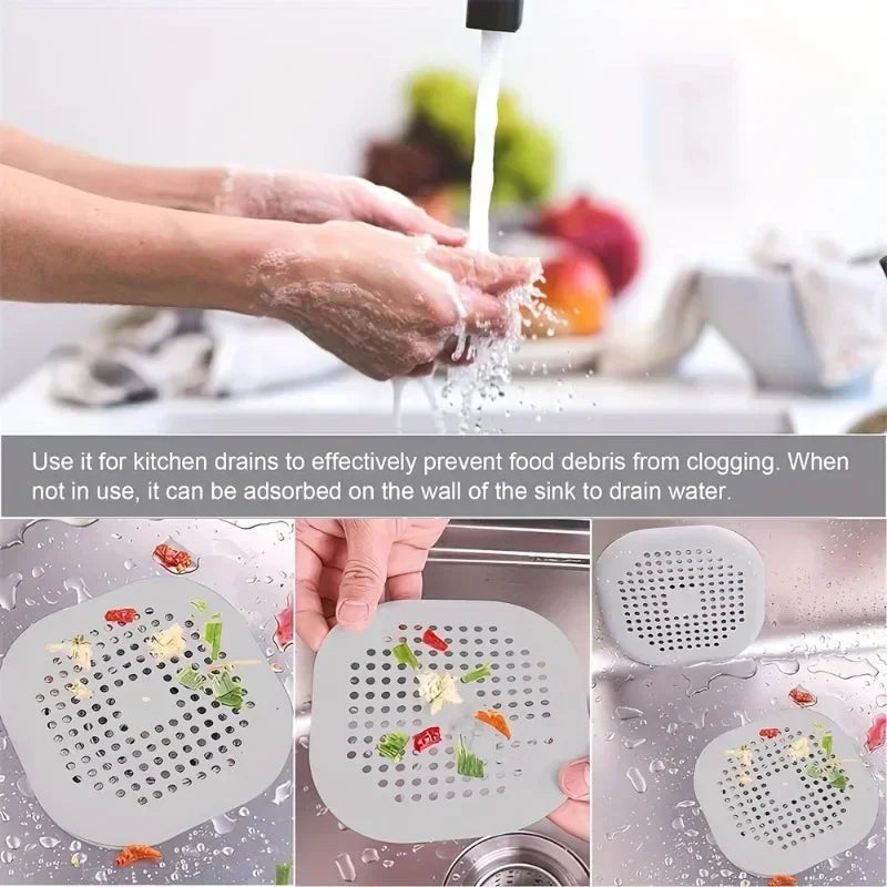 4pcs Hair Filter Shower Drain Plug Kitchen Sink Filter Sink Strainer Bathtub Shower Floor Drain Stopper Home Shower Accessories Zpaxo