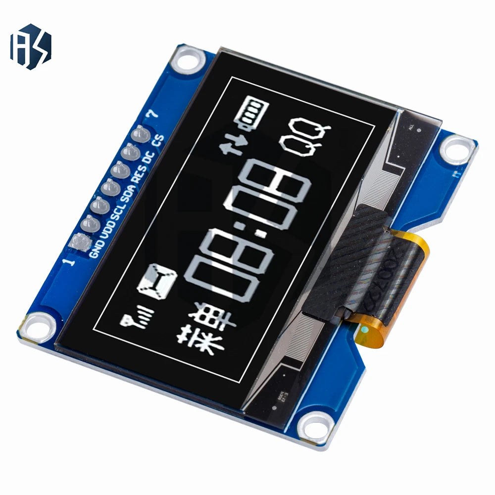 1 54-Inch SSD1309 SSD1306-Compatible OLED Module 7PIN 128 64 SPI Zpaxo