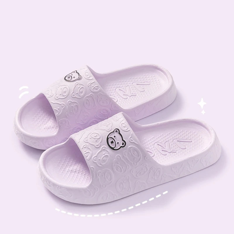 Women Summer EVA Slippers Indoor Home Bath Non Slip Soft Wide Comfort Zpaxo purple 38-39