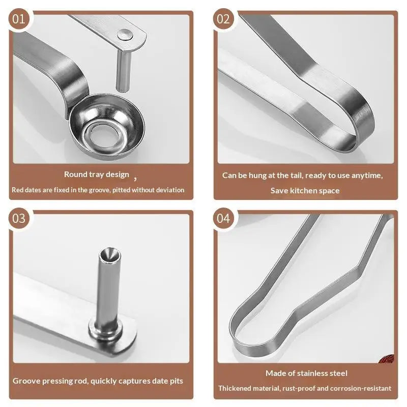 Stainless Steel Cherry Pitter & Fruit Corer Kitchen Tool