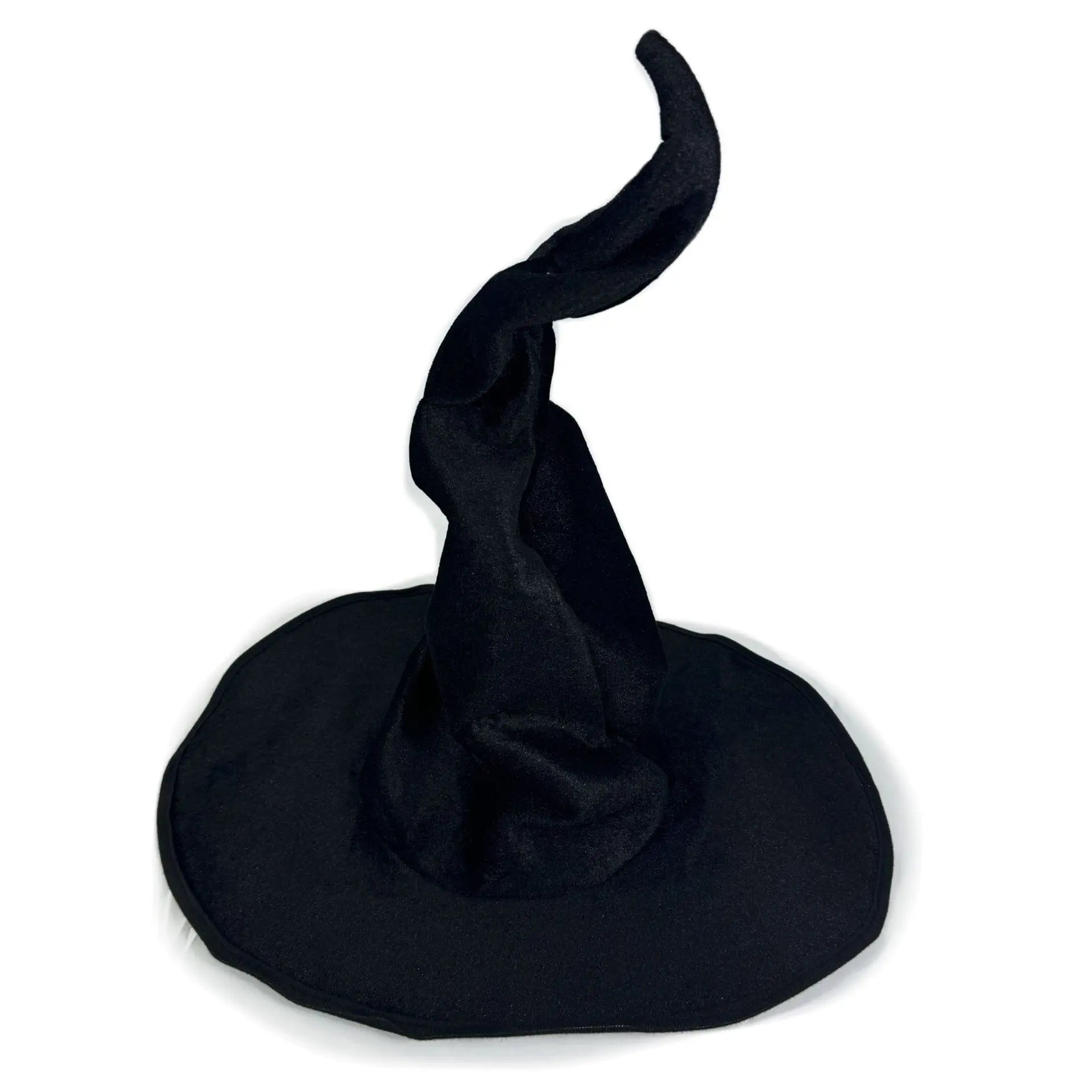 Velvet Witch Hat – Soft Pleated Halloween Costume Hat