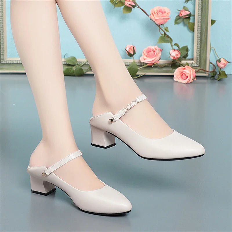 Heels Shoes Women 2023 Pointed Toe Professional Fashion Single Zpaxo