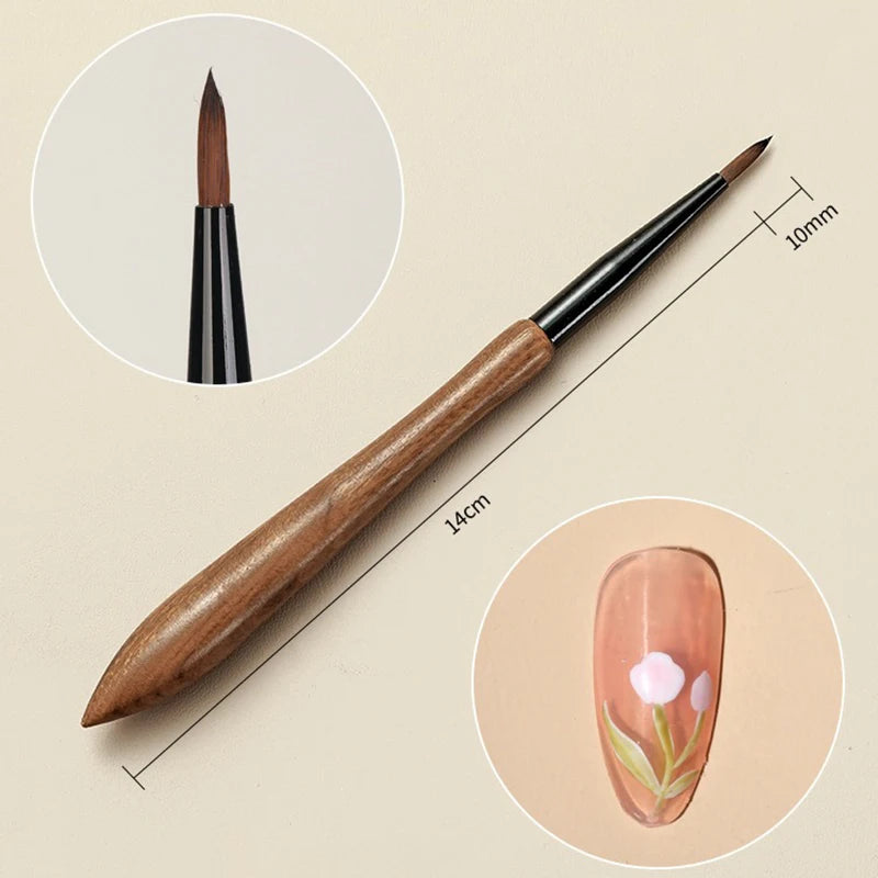 Soft Nylon Wood Handle Watercolor Nail Brush Art Liner Stripes Grid Zpaxo 02