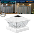 Outdoor Solar Post Cap 2 Modes Fence Light LED Post Lamp Solar Powered Waterproof For 4 Inch Wood Posts Yard Garden Outside Zpaxo 1PCS White 1W
