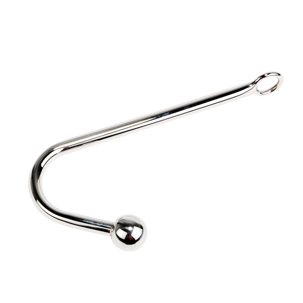 IKOKY Gay Stainless Steel Metal Butt Plug Ball Anal Hook Prostate