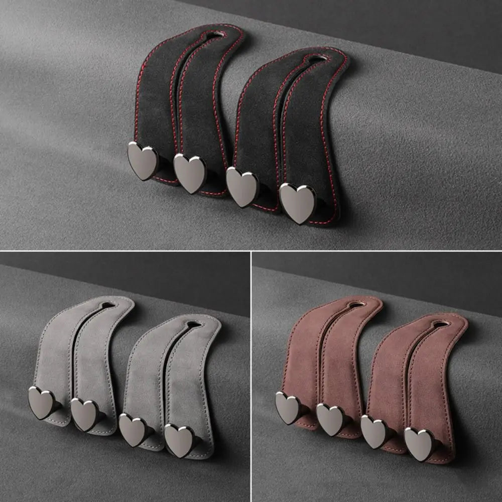 Heart Shape Car Seat Headrest Hooks Double Hook Universal Rear Phone Zpaxo
