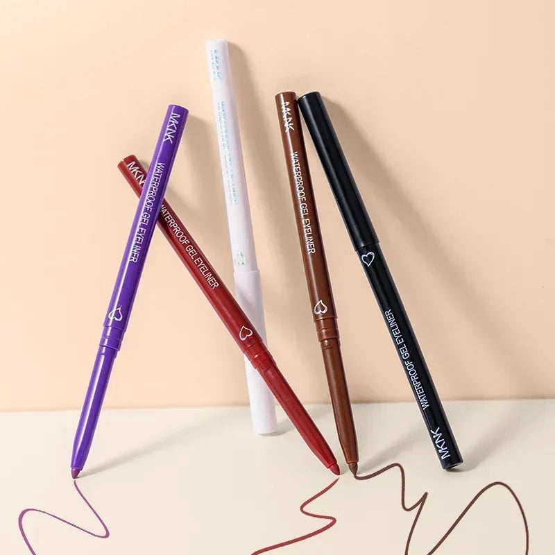 Waterproof Black Brown Eyeliner Pencils Smudge-Proof Long Lasting Easy To Wear Eye Liner Gel Matte Quick Drying Eyeliner Pen Zpaxo