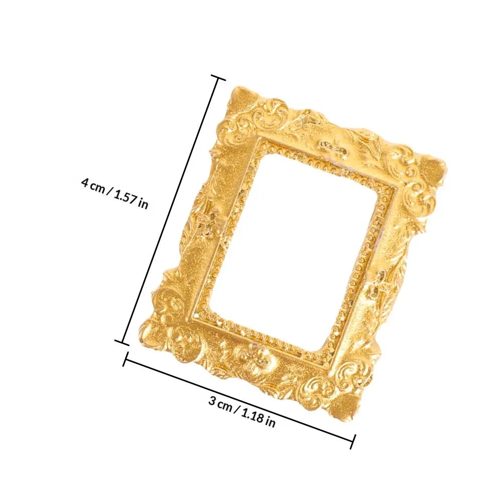 Cream Shell Resin Miniature Picture Frames Vintage Small Decorative Zpaxo Golden