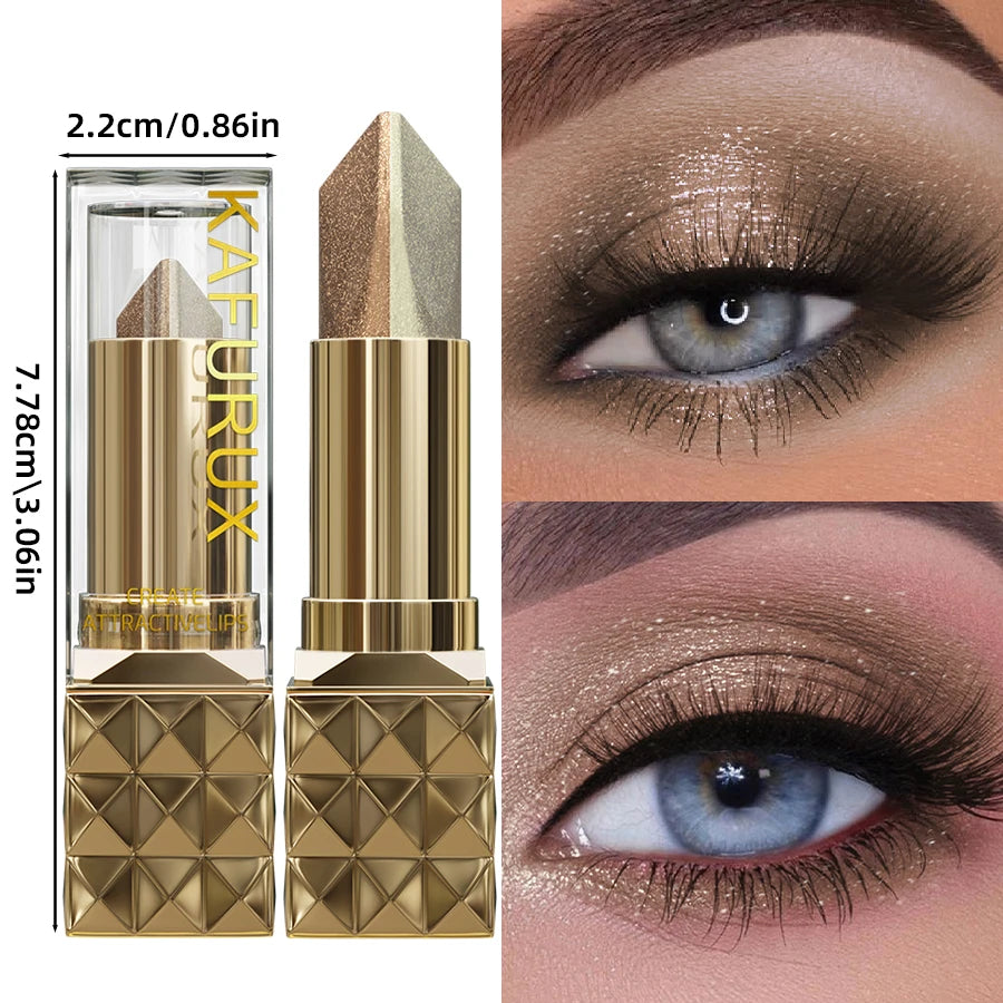 Two Eye Shadow Stick Shimmer Glitter Brown Dimensional Natural