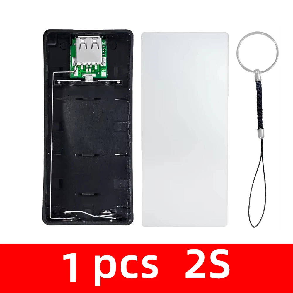 1 Battery 2 USB Power Bank Case 18650 Charger DIY Box Shell Black Zpaxo 1pcs 2s