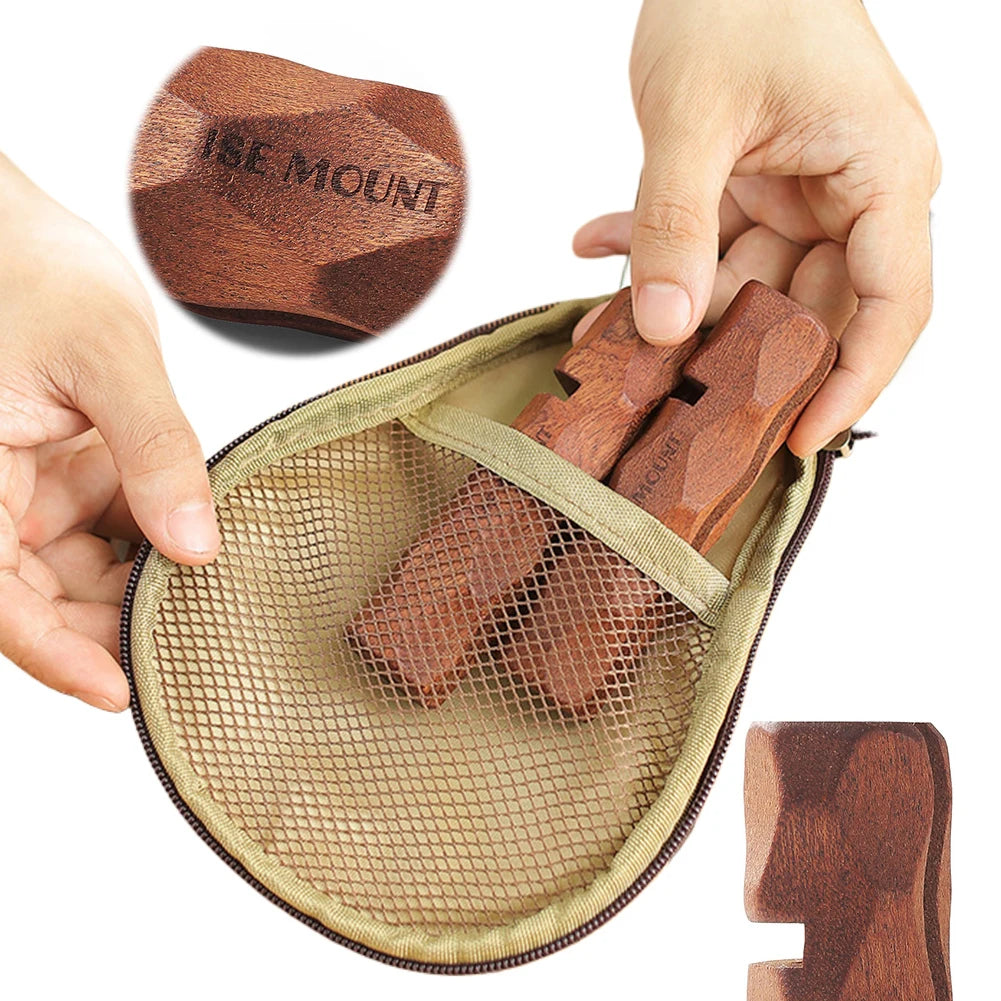 Heat Resistant Pan Holder Solid Wood BBQ Handle Cookware Sauce