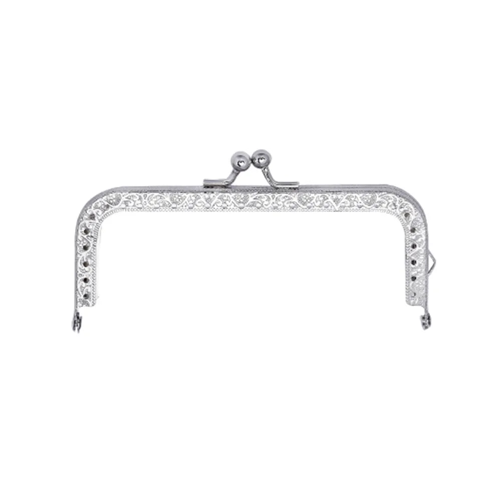 Silver Embossed Metal Coin Purse Frame Non-breaking Hole Adjustable