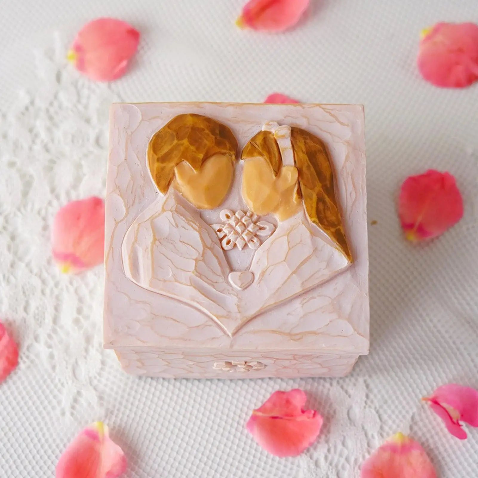 Keepsake Box Love Jewelry Storage Resin Souvenir Organizer Wives