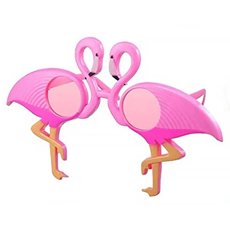 Hawaiian Plastic Glasses Flamingo Pineapple Sunglasses Summer Beach Zpaxo style2
