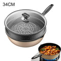 Honeycomb Nonstick Wok – Multi-Functional Fry Pan, All Stoves Nonstick Wok Pan Zpaxo K
