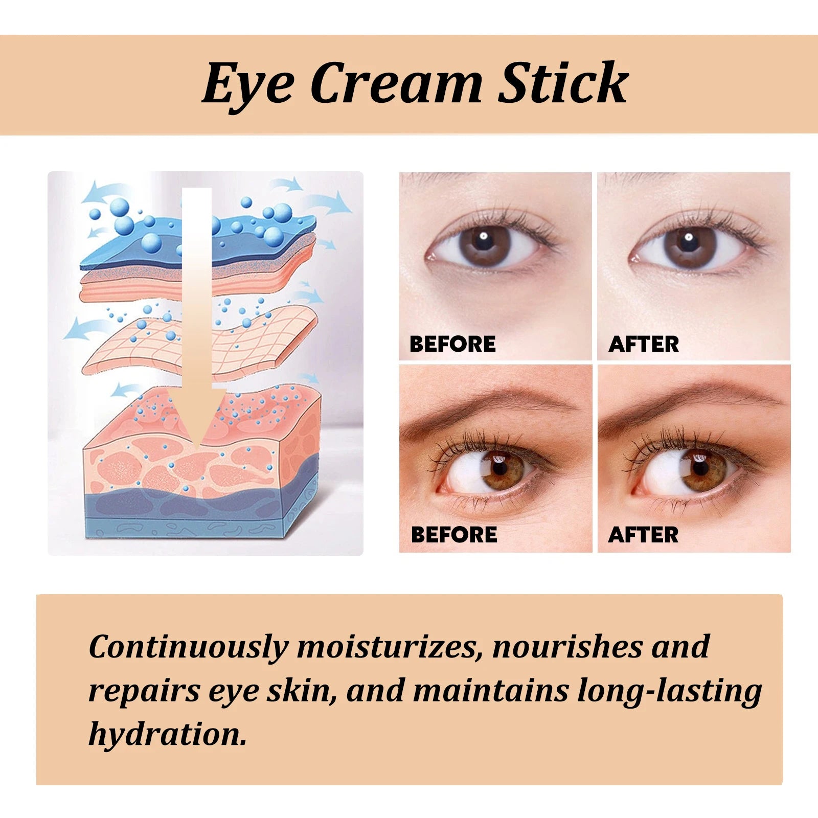 Hoygi Snail Eye Cream Stick – Dark Circles, Wrinkles & Puffiness Eye Cream Stick Zpaxo