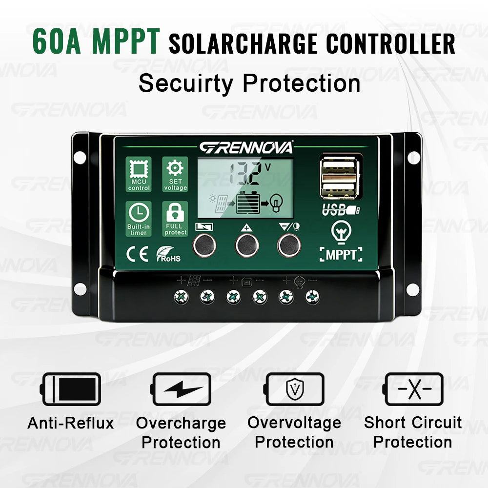 20000W Solar Generator Kit with 200W Panel Efficient Inverter Controller Off Grid Power Supply for RV Camping Outdoor Emergency Zpaxo