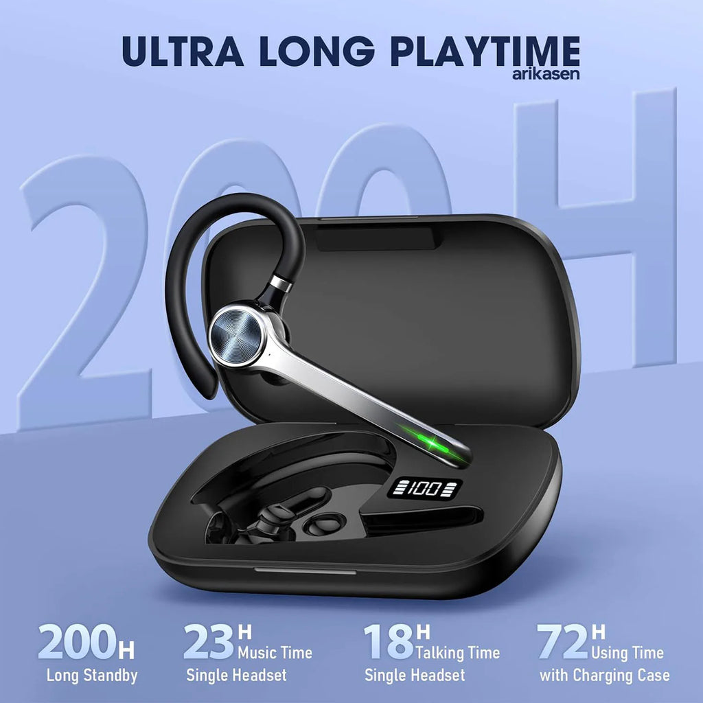 Wireless Headset Single-ear Bluetooth Noise-canceling Mic USB Dongle