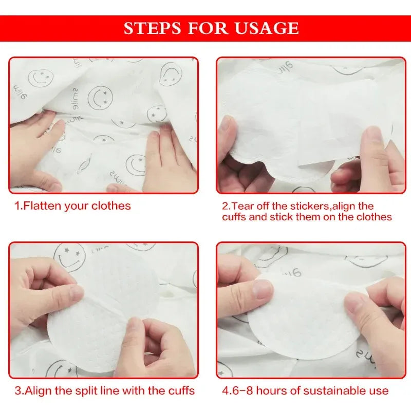 Disposable Underarm Sweat Pads – Unisex 10/30/60 Pack