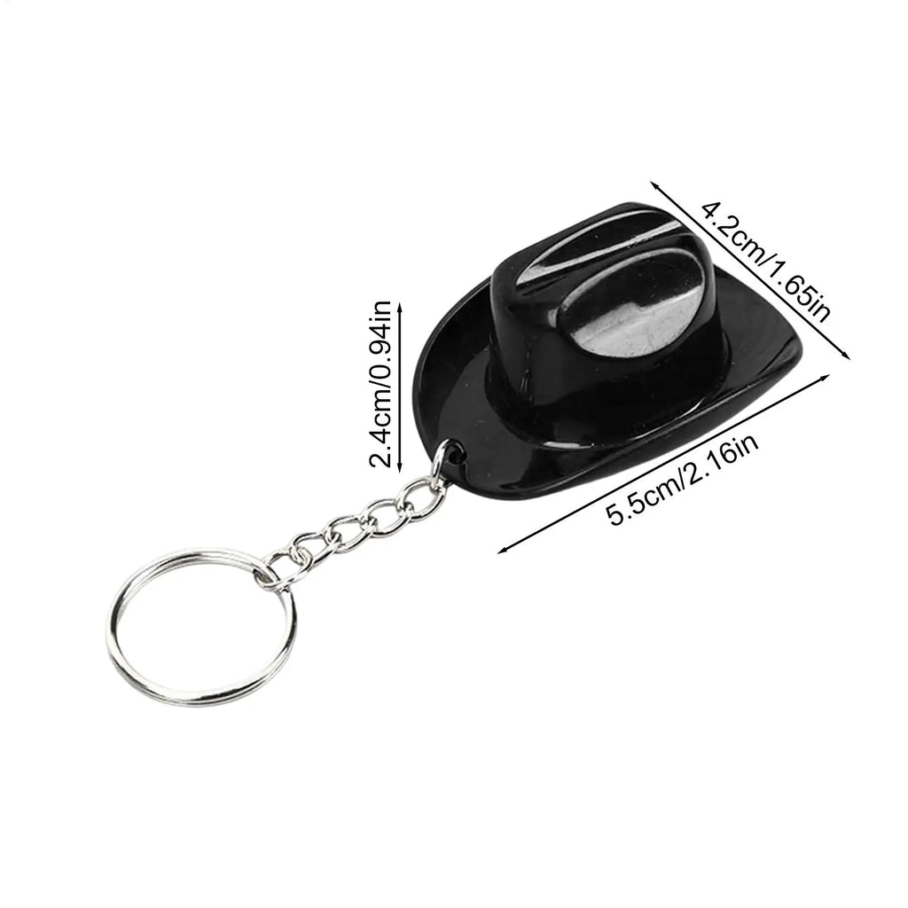 Cowboy Keychain Vintage Hat Shape Bottle Opener Car Keyring Men