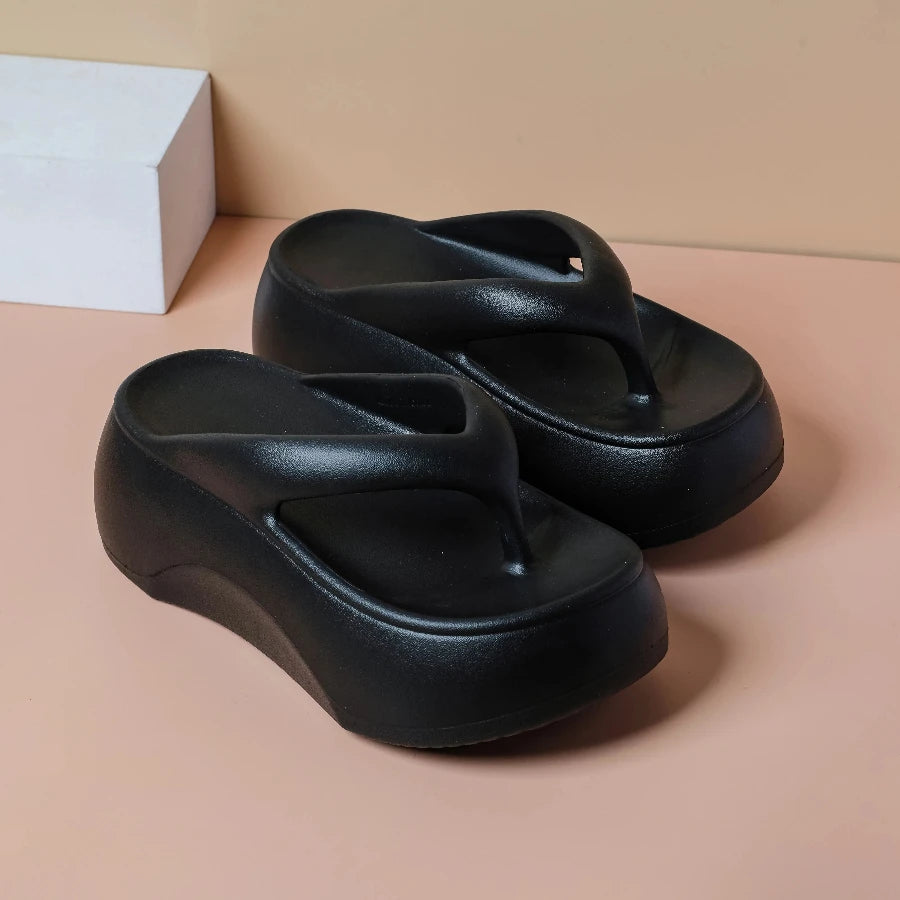 Chunky Platform Flip Flops Women Summer 2025 Clip Toe Thick Bottom