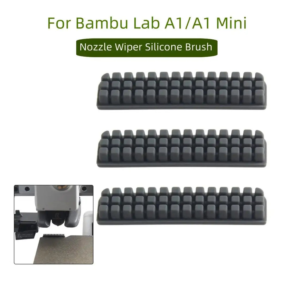 For Bambu Lab A1 Mini Nozzle Wiper Nozzle Brush Silicone Brush Hotbed Mounted For Bambu Lab 3D Printers Lab A1 Mini Accessories Zpaxo