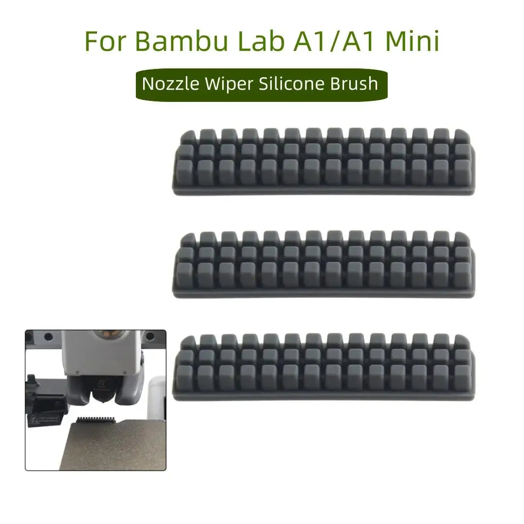 For Bambu Lab A1 Mini Nozzle Wiper Nozzle Brush Silicone Brush Hotbed Mounted For Bambu Lab 3D Printers Lab A1 Mini Accessories Zpaxo