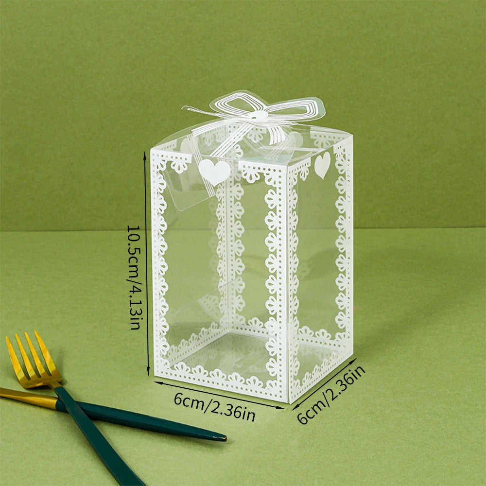 10Pcs Transparent PVC Box Plastic Candy Favor Gift Packaging Boxes for Wedding Birthday Party Christmas Gift Wrapping Zpaxo J24012091-C 10Pcs