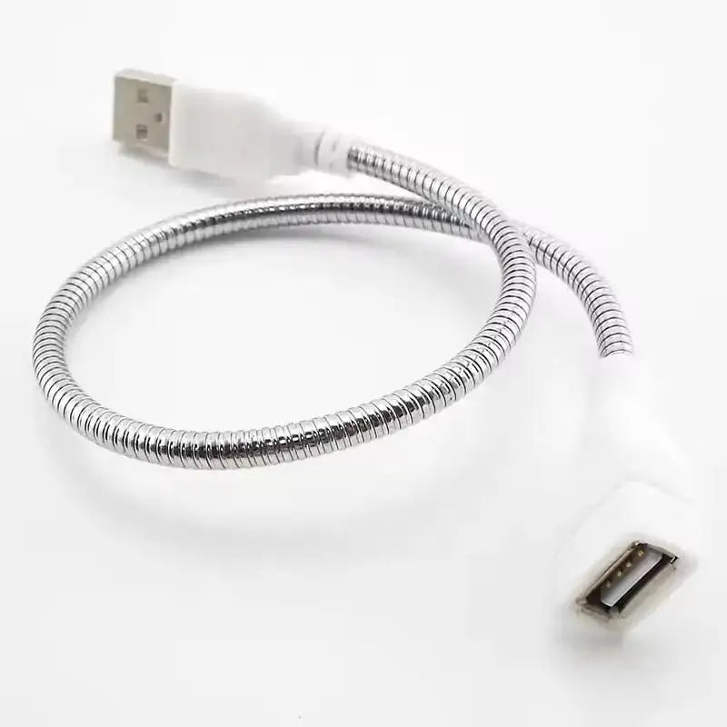 USB Desk Lamp Power Cable Extension Cord Flexible Metal Hose Zpaxo